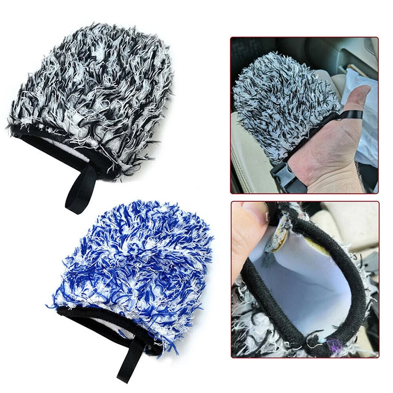 Luvas de lavagem de carro de microfibra SEAMETAL Luva de limpeza de aro de cubo de roda automática Luva de lavagem de espessamento ultramacio para cuidados com detalhamento de carro