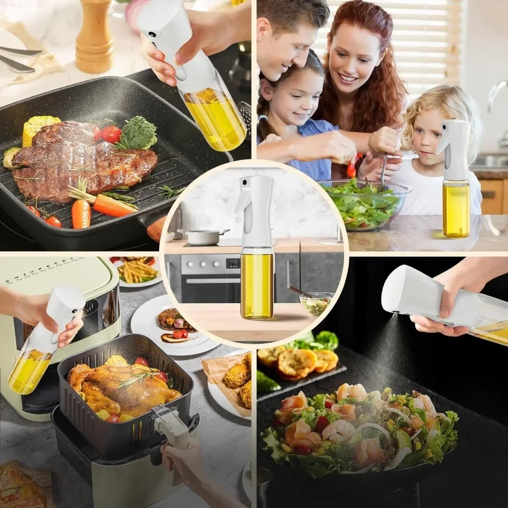 200/300/500ml 오일 스프레이 병 주방 베이킹 올리브 오일 디스펜서 캠핑 바베큐 베이킹 샐러드 식초 간장 분무기 용기