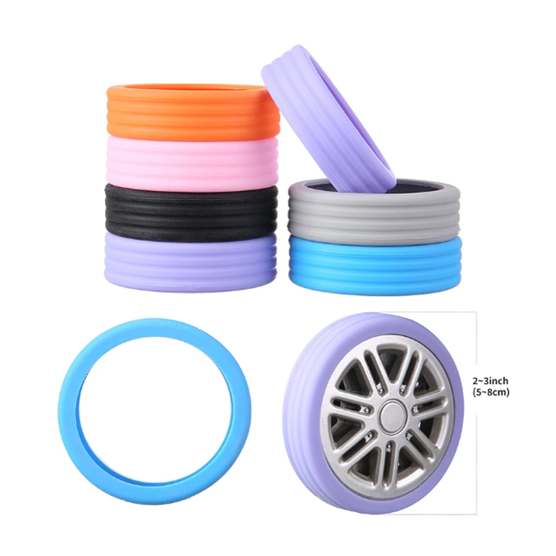 Rueda de transporte para maleta, funda de goma con reducción de ruido, rueda para maleta modificada, accesorios de polea, cubierta protectora