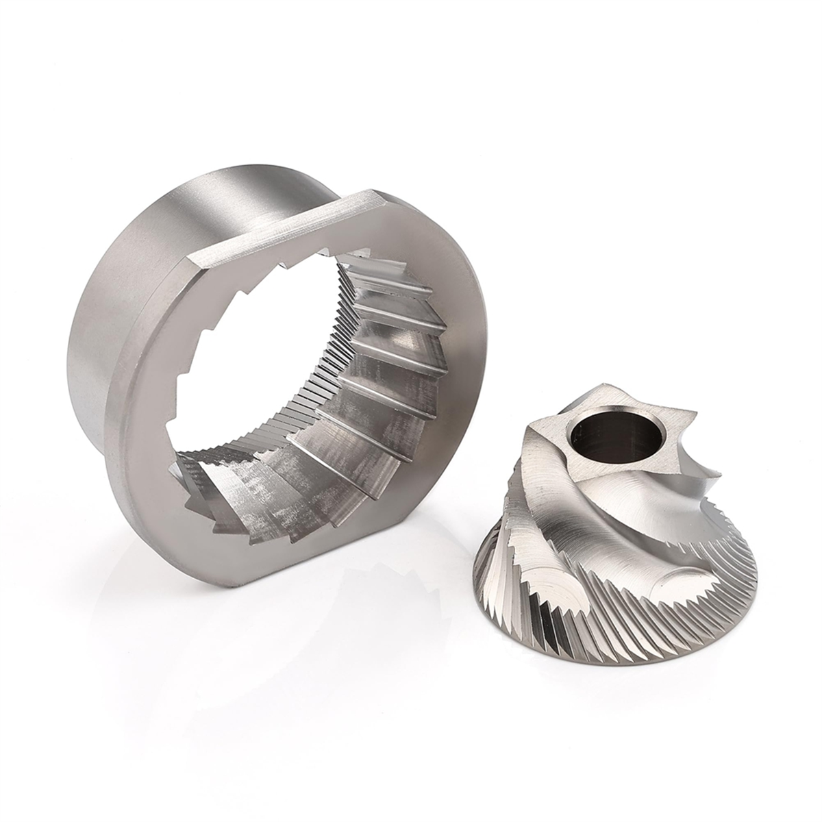 BABQ 交換用ステンレス鋼円錐グラインダーバリセット、48mm スペアアクセサリー Saeco Magic/Royal/Strato など用