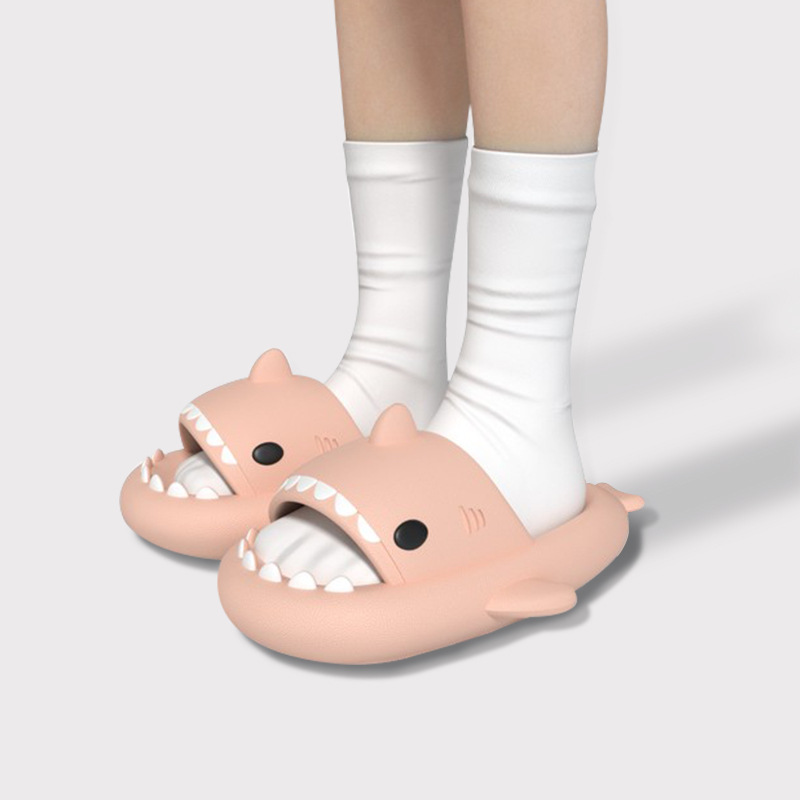 Litfun Thick-soled Shark Slippers For Women Men Premium Casual Sandals Classic Outdoor Couples Funny Slides EVA Home Cute Shoes