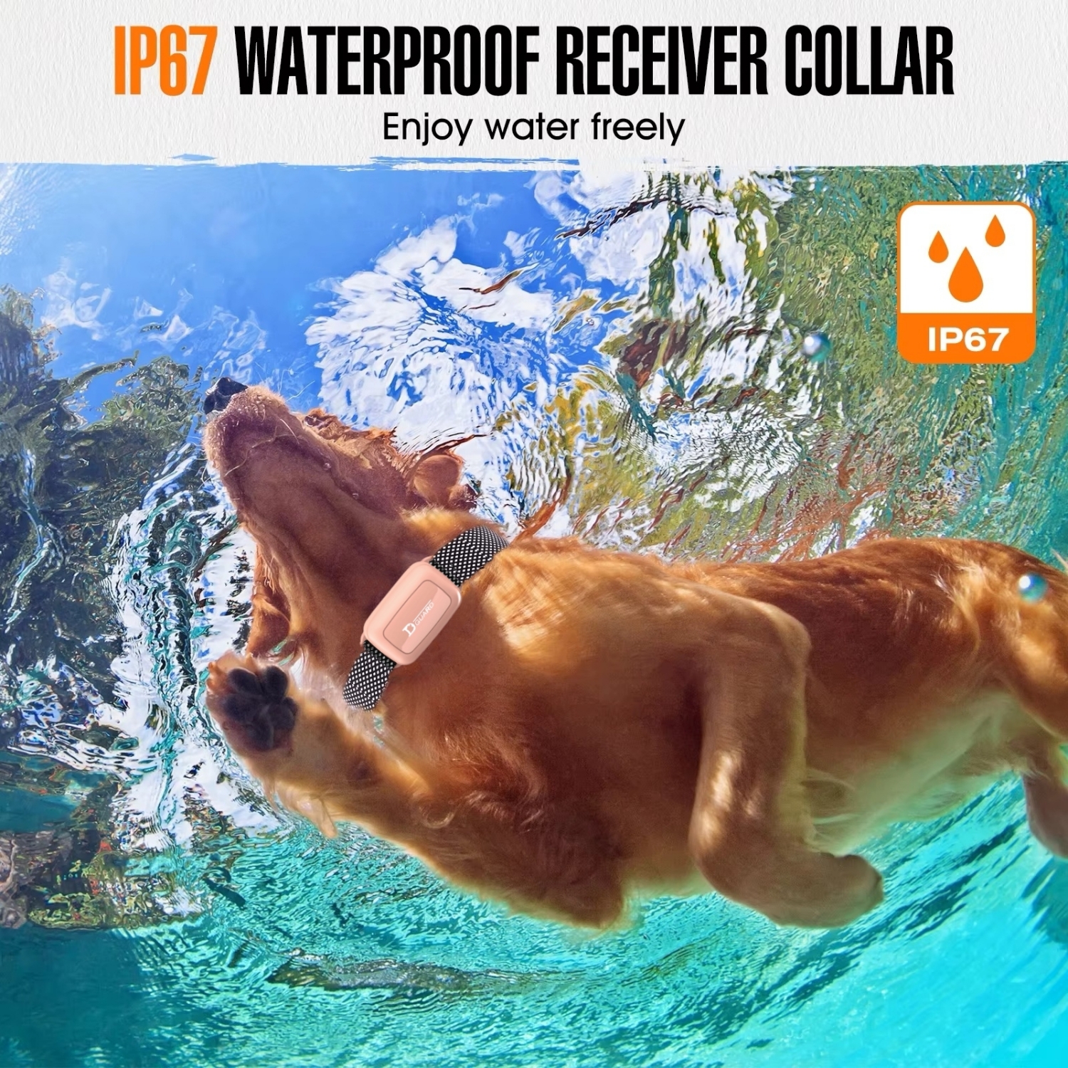 Elektrische hondentrainingshalsband Waterdichte hondenblafhalsband Huisdier met afstandsbediening Oplaadbaar anti-blafapparaat Alle maten honden