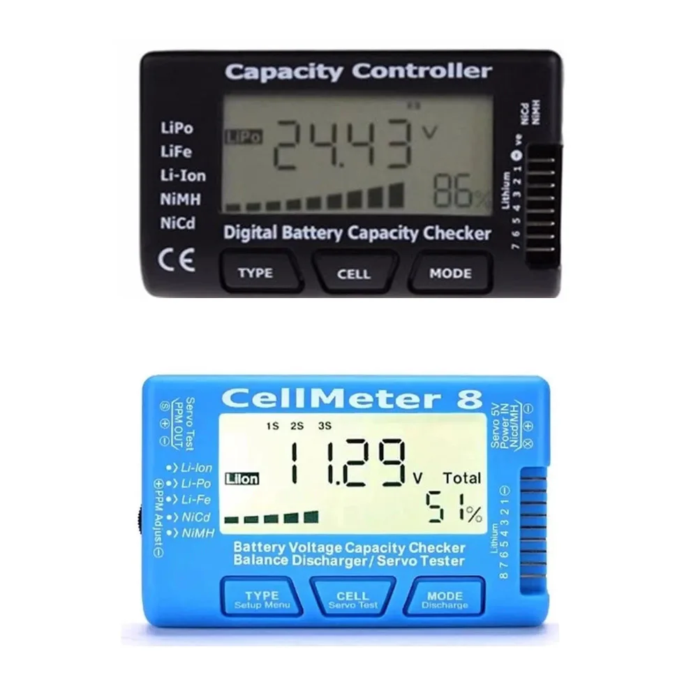 RC CellMeter-8 1-8S измеритель напряжения емкости аккумулятора LiPo li-lon NiMH метр 8, высокое качество, оптовая продажа