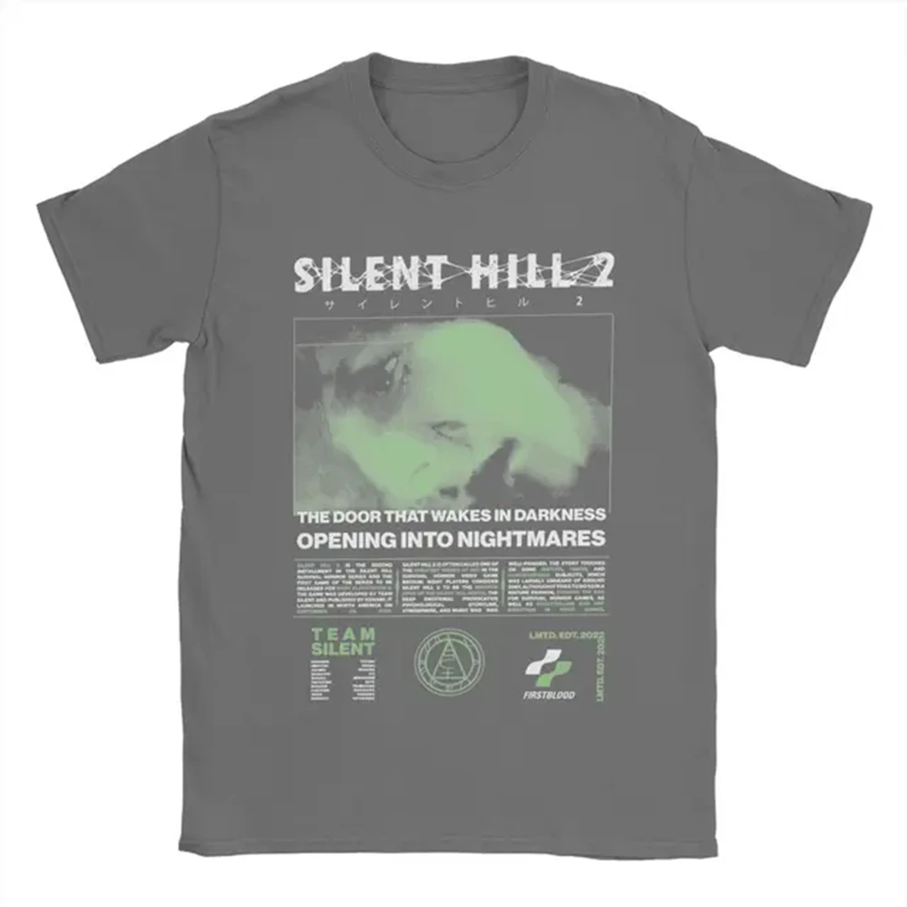 男性サイレントヒル 2 Tシャツ綿の服カジュアル半袖ラウンドネック Tシャツ大人の Tシャツ 72473
