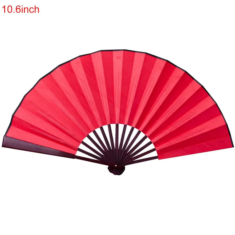 Chinese Folding Fan Silk Cloth Blank Hand Held Fans Wooden Bamboo Antiquity Folding Fan for Calligraphy Painting Home Decor