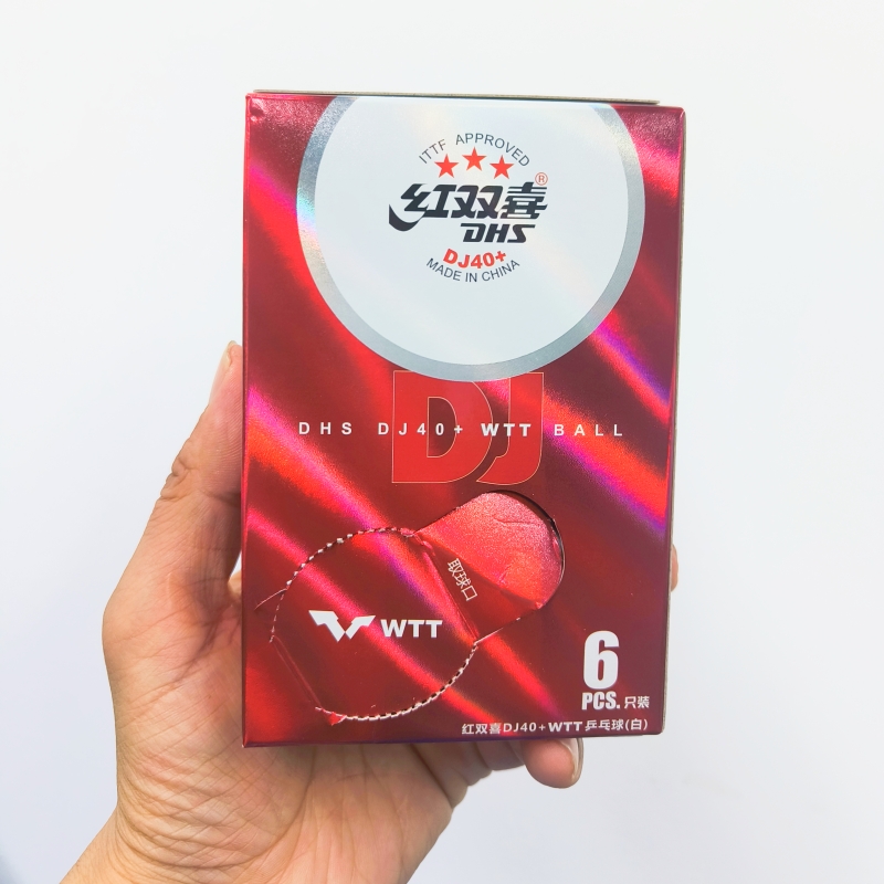 6 個/箱 DHS WTT ピンポンボール DJ40+ 公式卓球ゲーム WTT 国際ゲーム用 3 スター卓球ボールを使用