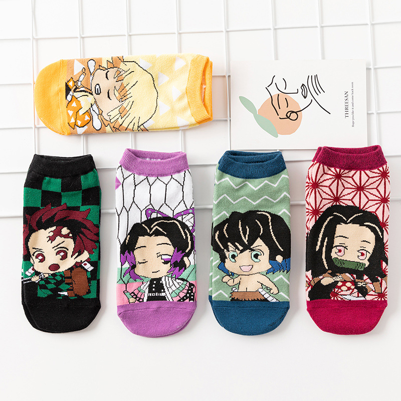 Anime Demon Slayer Socks Cosplay Costume Sock Men Women Props Accessories