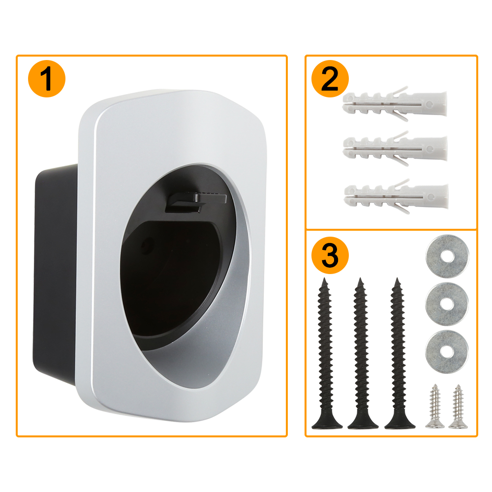 Peocke EV Charger Holder For Type 2/Type 1 Connector Socket Plug Extra Protection Wallbox Electric Car Charging Cable Bracket