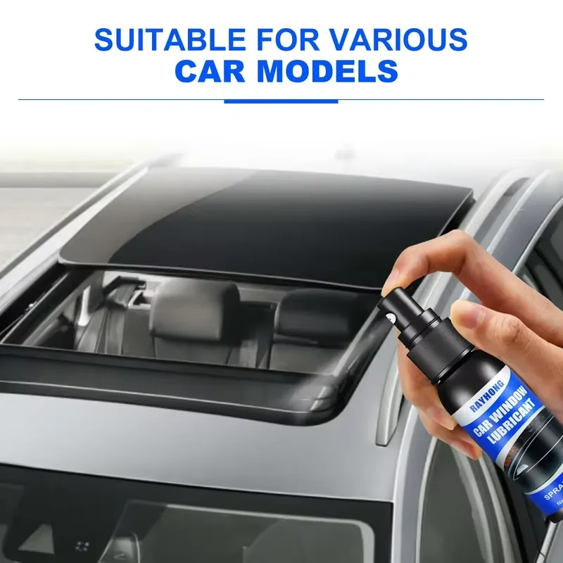 Lubrificante para janela de carro 60ml, tira de borracha para porta de carro, manutenção de suavização, elimina o ruído, ferramenta universal de reparo de produtos automotivos