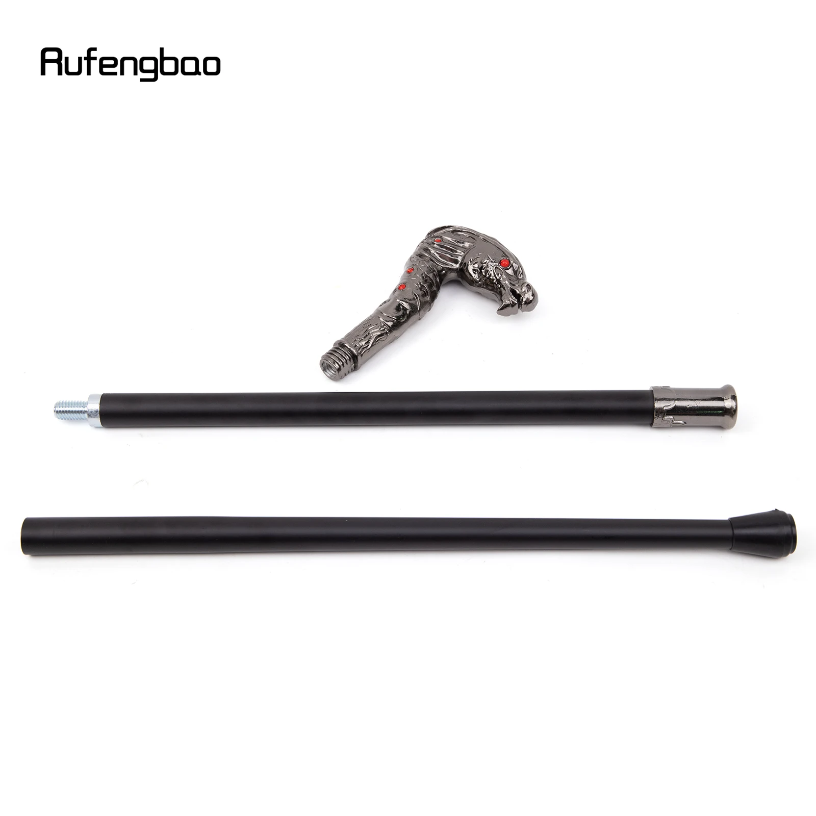 Red Eye Dragon Silver Luxury Walking Stick, Moda de festa elegante bengala, Botão de Cosplay Cane, Crochet decorativo, 93cm