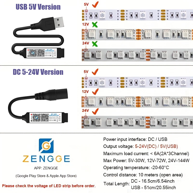 Controller Bluetooth RGB Striscia luminosa a LED Smart Phone APP Controller remoto RF per DC5-24V USB 5V 5050 3528 Luci a nastro RGB