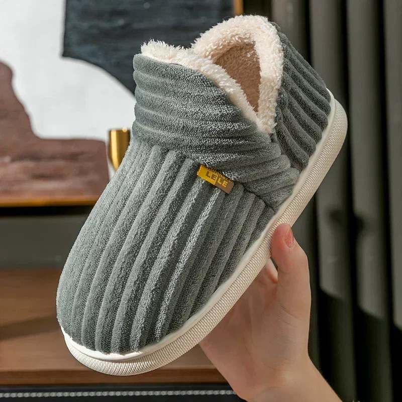 Neue Pelz pantoffeln für Frauen Männer Winter pelzige Mode warme Knöchel Plüsch gemütliche Rutschen für Zuhause Indoor weiche Sohle Baumwoll schuhe