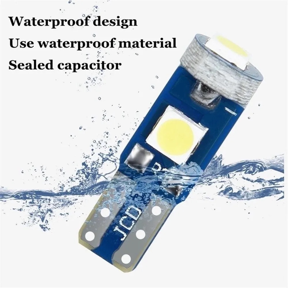 10PCS Super Heldere LED T5 3SMD Auto Motor Dashboard Licht Wedge Instrument Lamp Indicator Signaal Lampen DC12V 3030smd