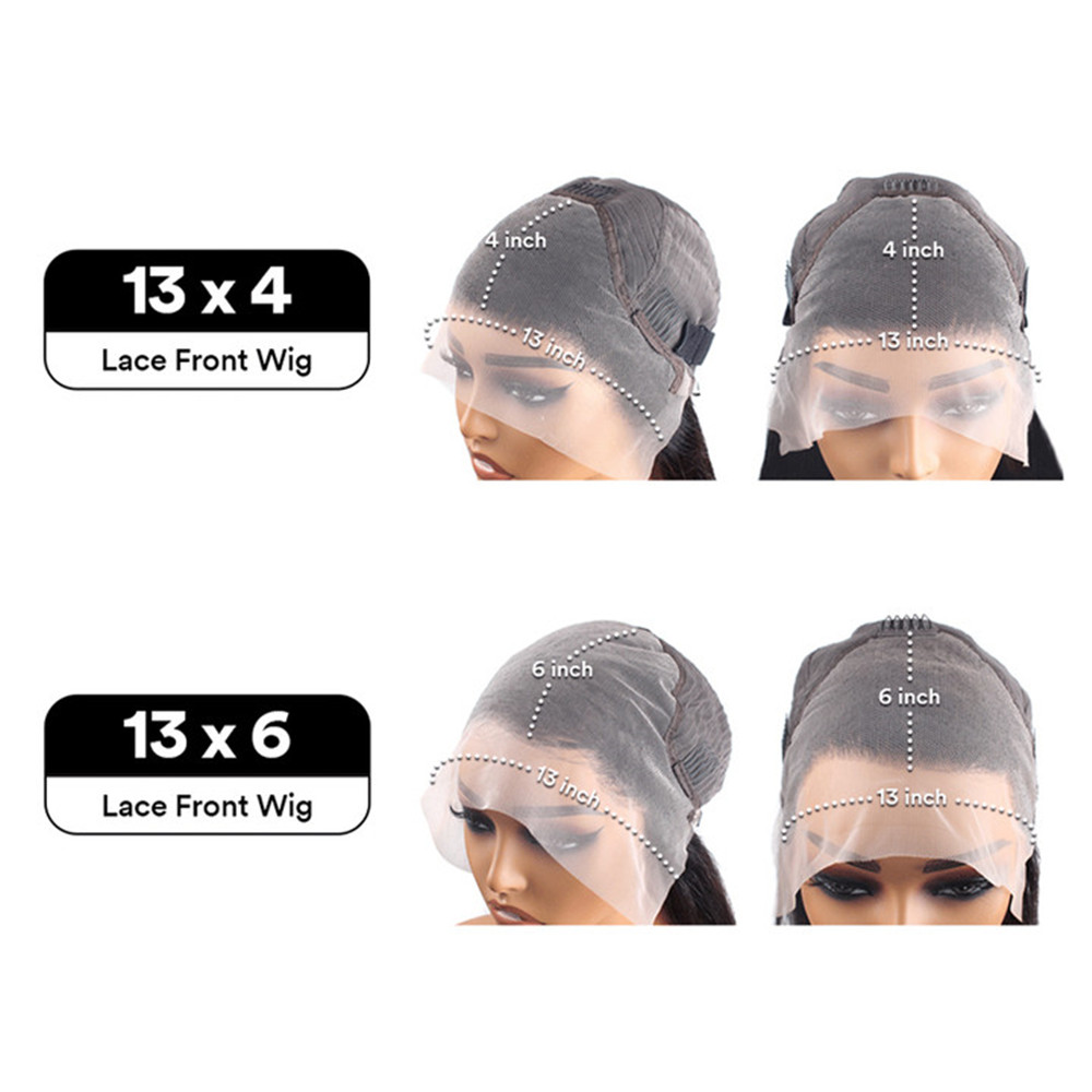 フロントレース付きナチュラルヘアウィッグ,オレンジ色,透明,密度250%,13x4, HD,女性用