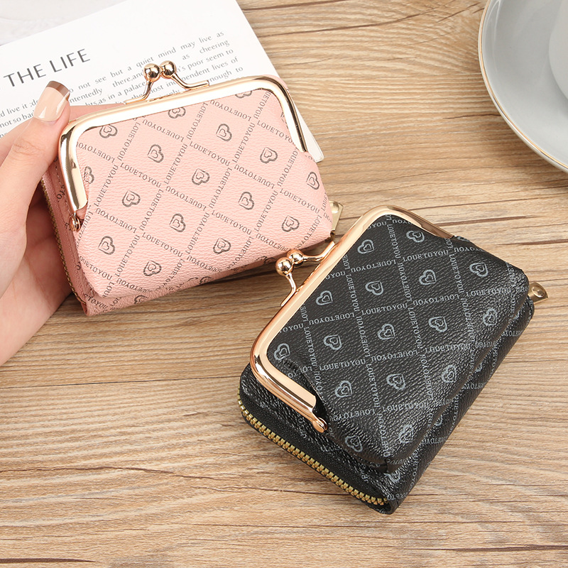 Ladies Wallets Fashion Zipper Women's Card Holder Wallet with Coin Pocket Leather Print Minimalist Women Purse Key Case carteras