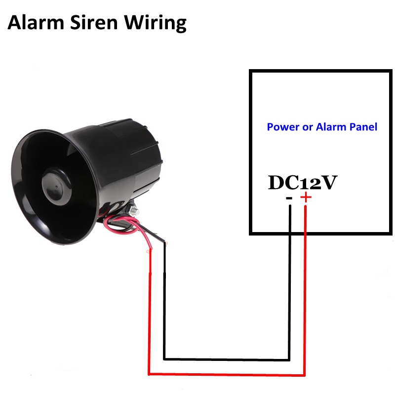 แบบมีสาย Loud ALARM Horn 110dB ความปลอดภัย DC 12V ไซเรนปลุกกลางแจ้งภายนอก Sirena Alarma ลําโพงสําหรับระบบ 1 TONE ไซเรน