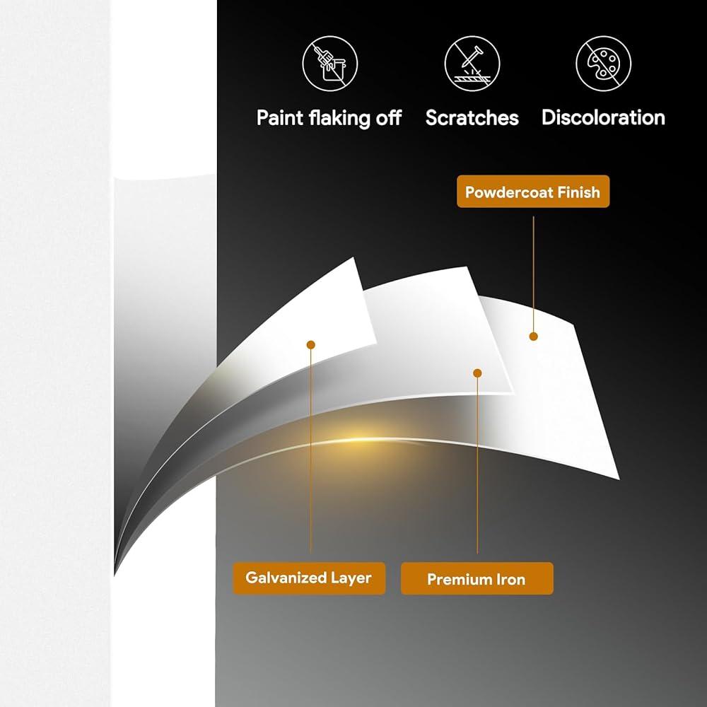 Metal Stair Railing Handrail Kit Outdoor Steps Adjustable Easy Install Durable Support Seniors 3-Step Safety Guardrail