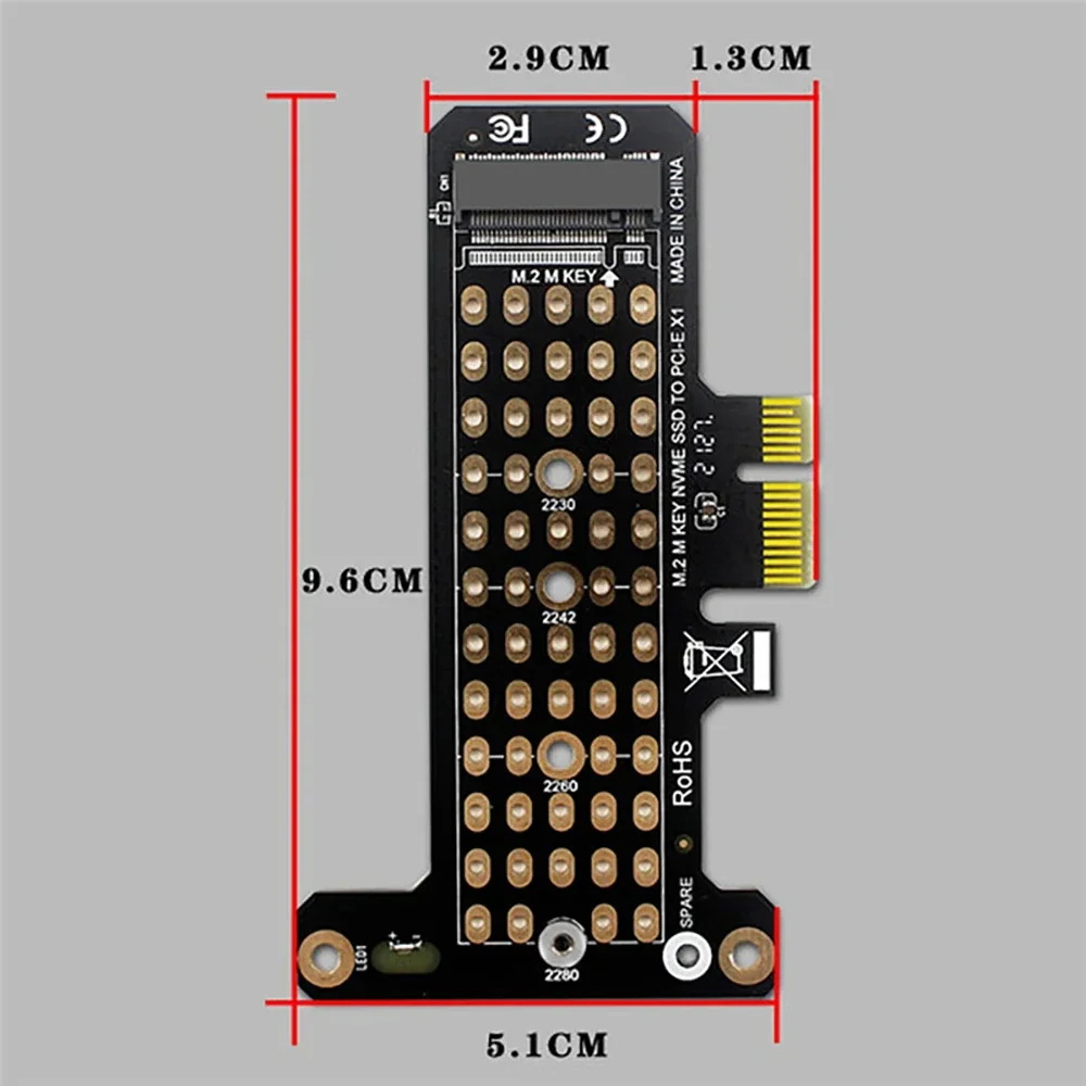 M.2 NVME B&M Key To PCIe 4.0/3.0 X1 x1 X4 x8 x16 интерфейс Адаптерная карта Материнская плата ПК Для 2230 2242 2260 2280 SSD жесткий диск