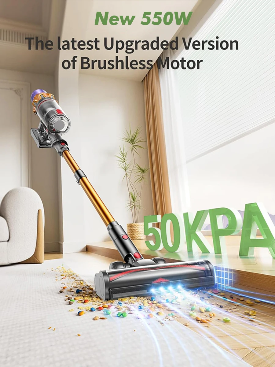 Armo V18 Handheld Vacuum Cleaner 50kPa 550W Power 6 in 1 Cordless Vacuum Cleaner Smart Home LED Display Handheld Sweepe Machine