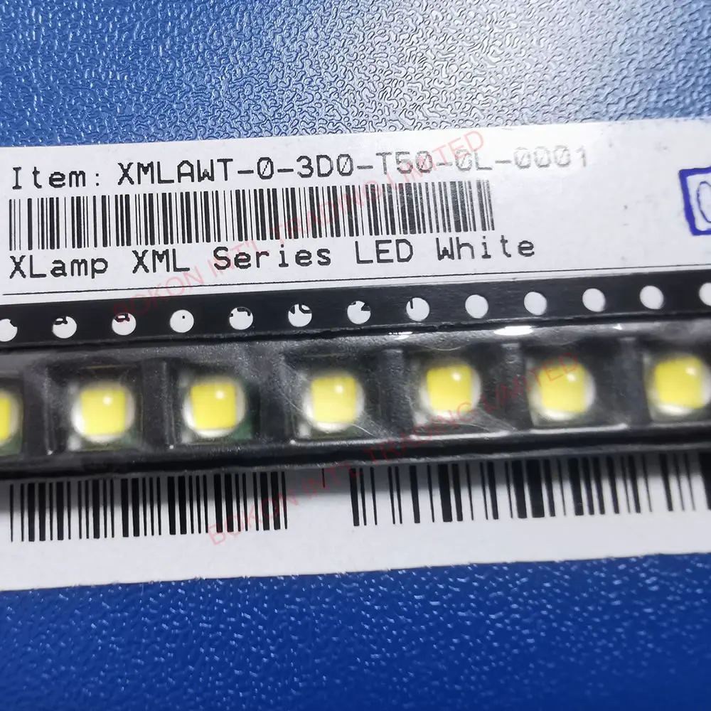 10pcs XMLAWT LED XLAMP COOL สีขาว 5000K SMD XMLAWT-00-0000-000LT50E3 Flux 260lm 2.9V 700mA