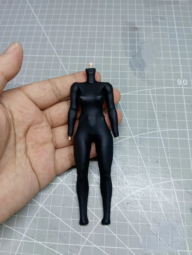 1/12 Scale Matte Black Tight Fitting Jumpsuit Model for6'' Female RomankeyX COWL