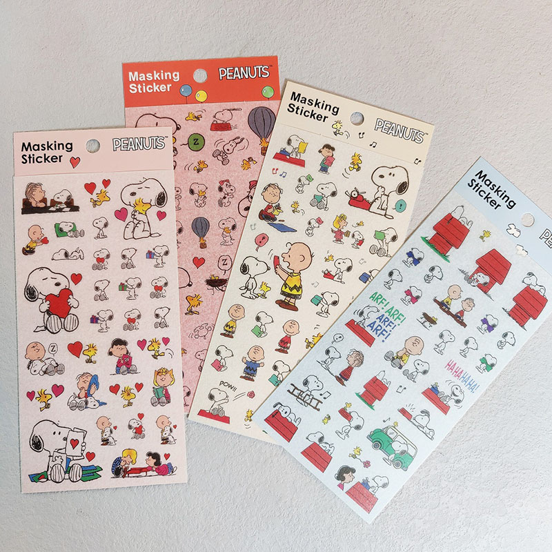 4 ชิ้น/ล็อต Kawaii Snoopy สติกเกอร์น่ารัก Scrapbooking DIY ไดอารี่ตกแต่งสติกเกอร์อัลบั้ม Stick ป้ายโรงเรียนอุปกรณ์สํานักงาน