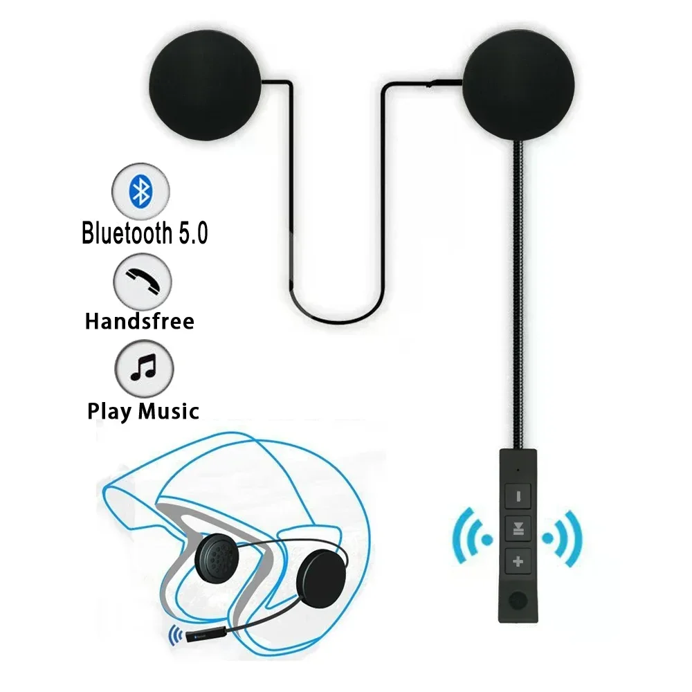 Auriculares Bluetooth para casco de motocicleta BT5.0, inalámbricos, antiinterferencias, manos libres para casco de motocicleta