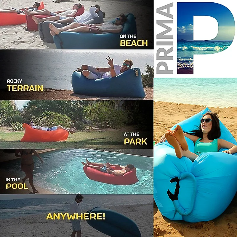 Sofá inflable para acampar al aire libre, silla de aire, saco de dormir plegable portátil, resistente al agua, sillas Picnics, Accesorios de playa