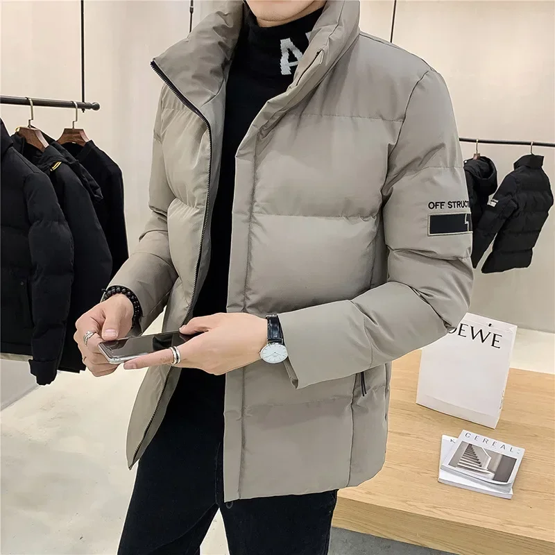 Winter Outerwear Mens Thicken Puffer Jackets 2024 Korean Down Cotton Padded Jacket Man Warm Parkas Coats Windproof Men Clothing