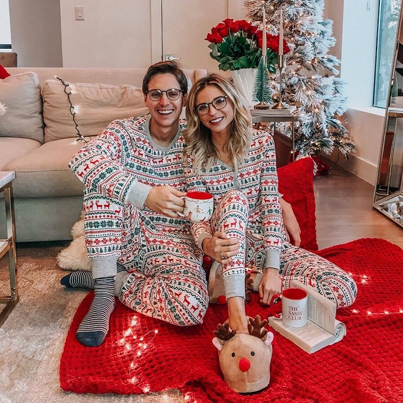 Pijamas navideños a juego para la familia, conjunto de ropa para padre, madre, niños, papá, madre e hija, hijo, 2024