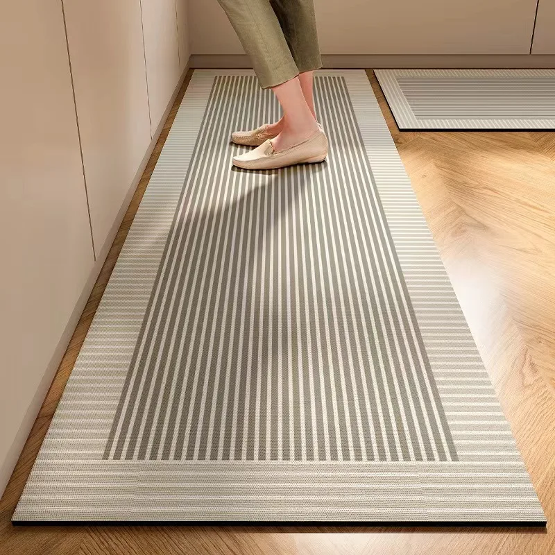 VIKAMA สไตล์เรียบง่าย Diatomite Entrance ห้องครัวห้องน้ําตกแต่งบ้านกันน้ํา Anti-SLIP พรมพรม