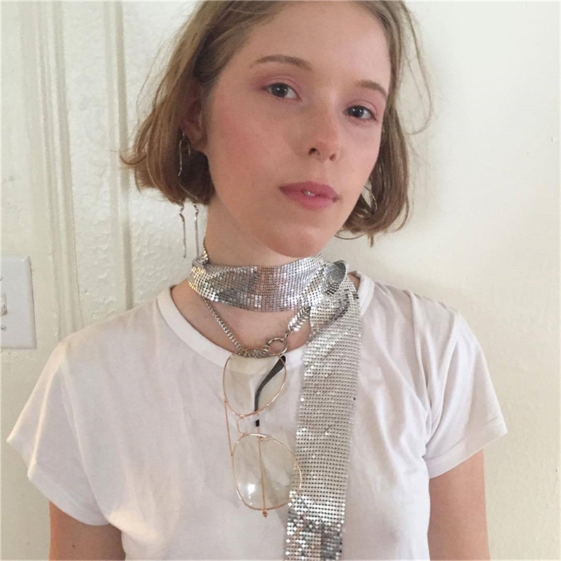 Punk Dài Choker Nữ Dây Xích Khăn Full Ren Hộp Đêm Trang Phục Trang Sức Giọt