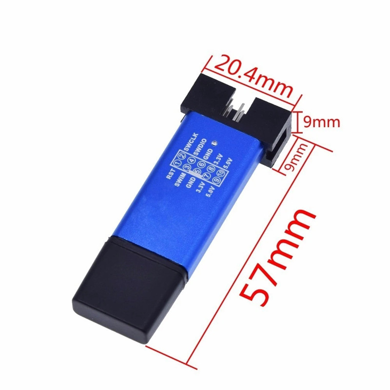 1 Juego de ST LINK Stlink ST-Link V2 Mini STM8 STM32 simulador descarga programador programación con cubierta Cable DuPont ST Link V2