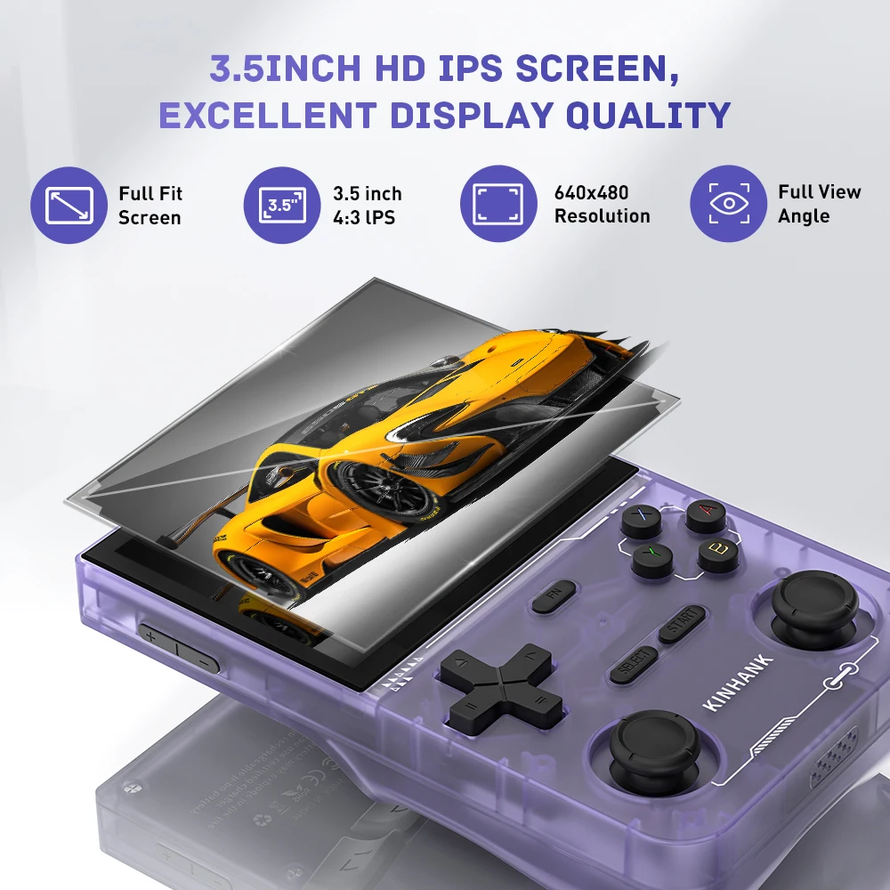 Nueva consola de videojuegos portátil Retro K36 de código abierto, emulador de 16000 juegos para PS1/PSP/DC/N64/SS 500nit, pantalla IPS de 3,5 pulgadas