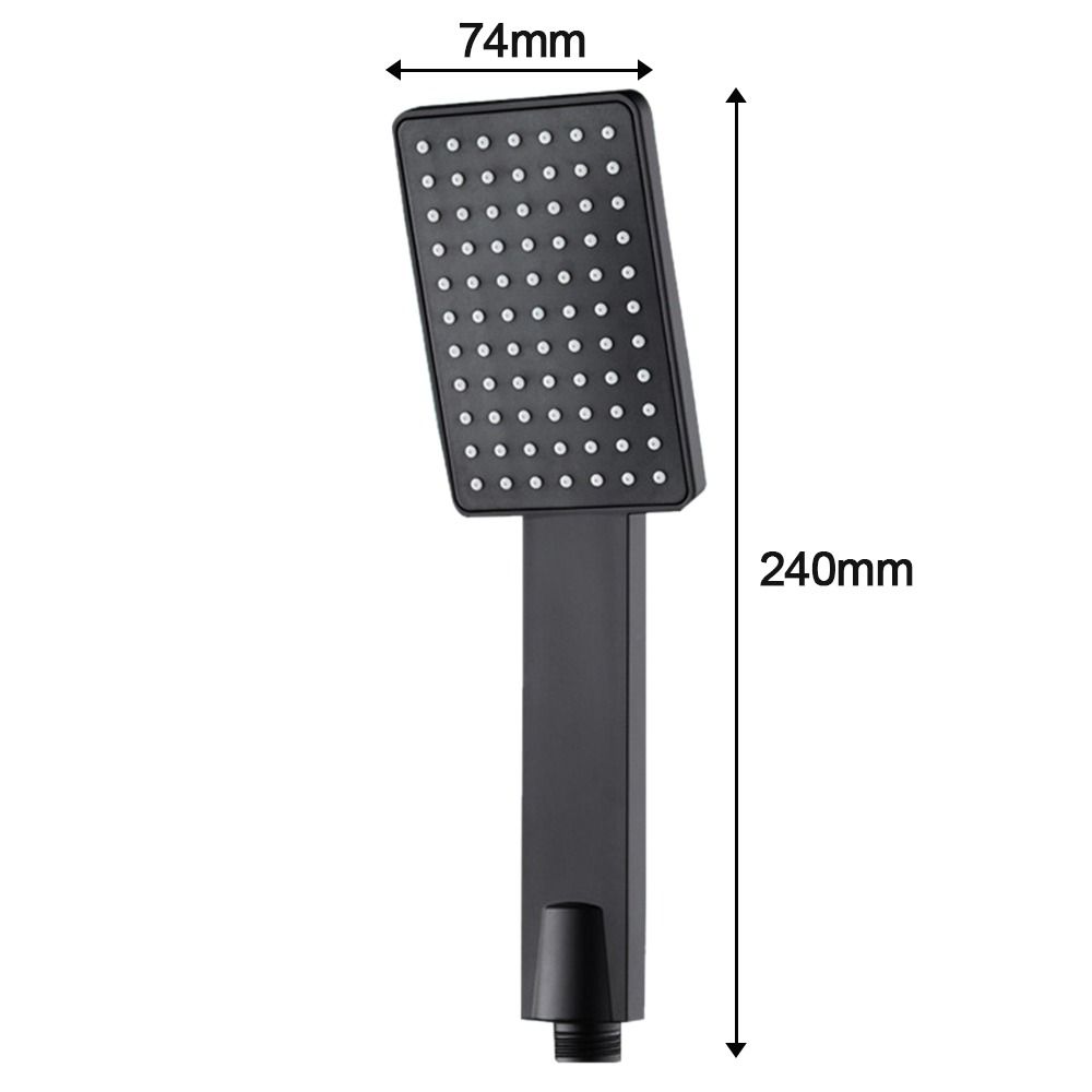High Pressure Shower Head Square Handheld Sprinkler Silver/Black Multi-function Universal Sprayer Home Bathroom Accessories