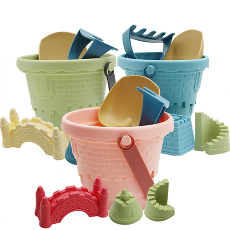 Baby Sand Burg Form Eimer Sand spielen im Freien Spielzeug Kinder Gebäude Outdoor Sandbox Set Kinder Sand Spielzeug Sommer Sand Zubehör