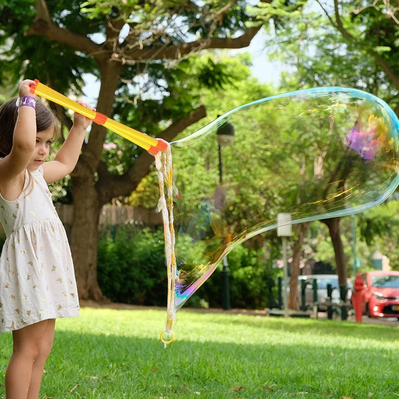 Kids Boys Girls Bubble Blowing Toys Enormous Bubbles Outdoor Garden Toy Set Blowing Bubble Tool Large Show Bubble Juggling Kit