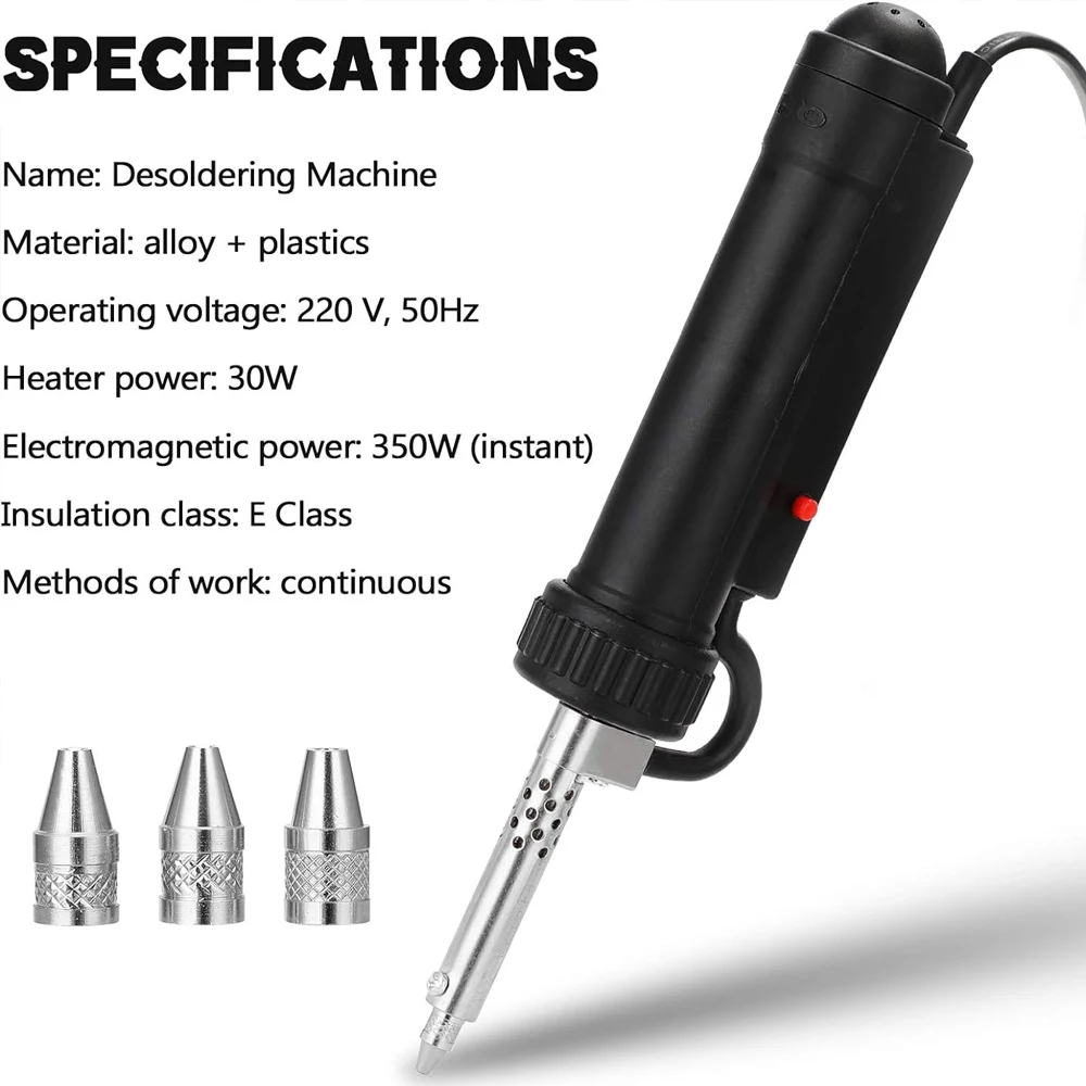 BBT-680 สูญญากาศไฟฟ้า Solder Sucker แบบพกพา Soldering Desoldering ปั๊มดูดปืนเหล็กไฟฟ้าดีบุกบัดกรีซ่อมเครื่องมือ