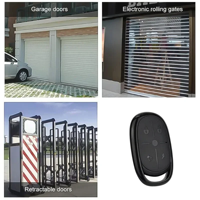 Mando a distancia inalámbrico con copia automática de 4 teclas, frecuencia de 433MHz, para puerta de carril y control de acceso de garaje eléctrico, funciona con pilas