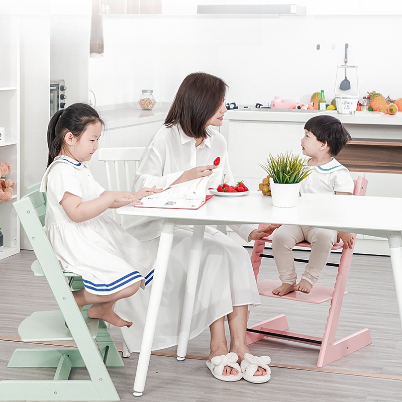 Silla de bebé, silla de comedor de madera maciza para silla de bebé, silla multifuncional de madera maciza para bebé, sillas de comedor para cocina, muebles