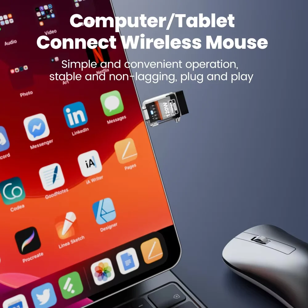 Adattatore USB 3.2 a tipo C a ricarica rapida da 120 W OTG Trasferimento audio dati ad alta velocità da 10 GB per PC Tablet Convertitore USB C Xiaomi Huawei