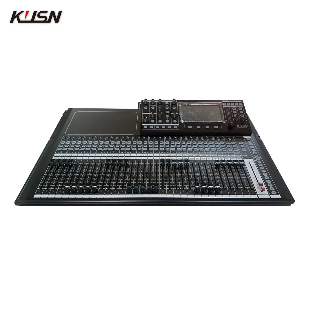KI-16 16 Channel 2 Group Professional Audio Mixing Console Digital Sound Mixer Console With 5-inch Touchscreen Display USB