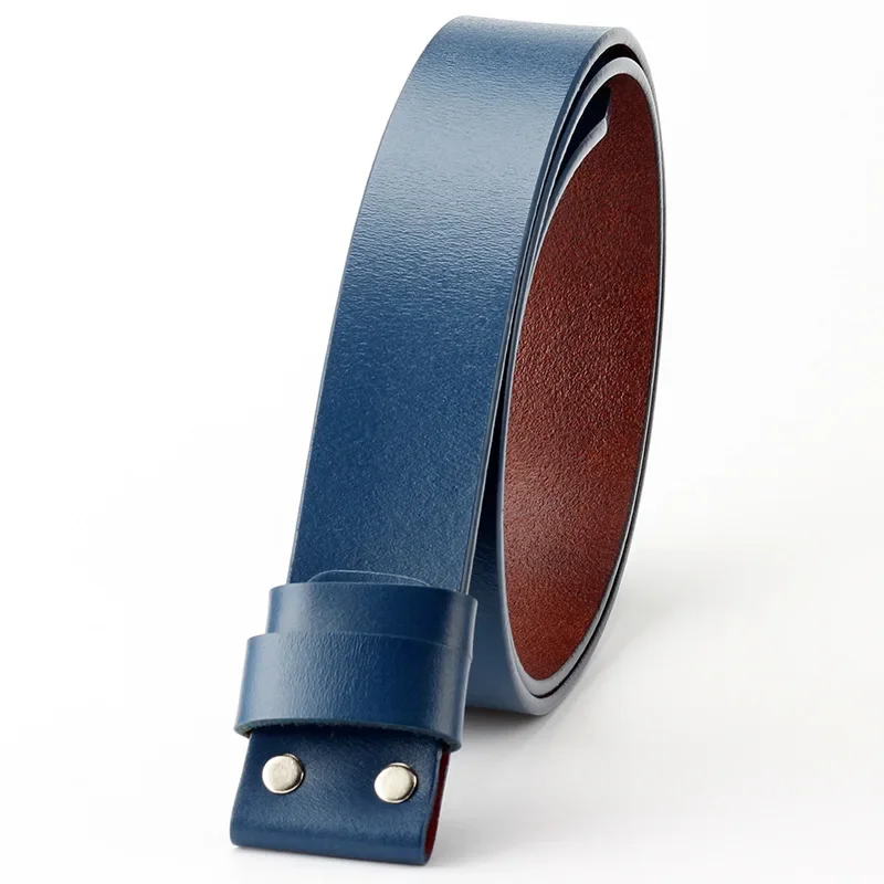 Cinturón de cuero de vaca genuino para hombre sin hebilla accesorios de cinturón DIY 3,8 cm
