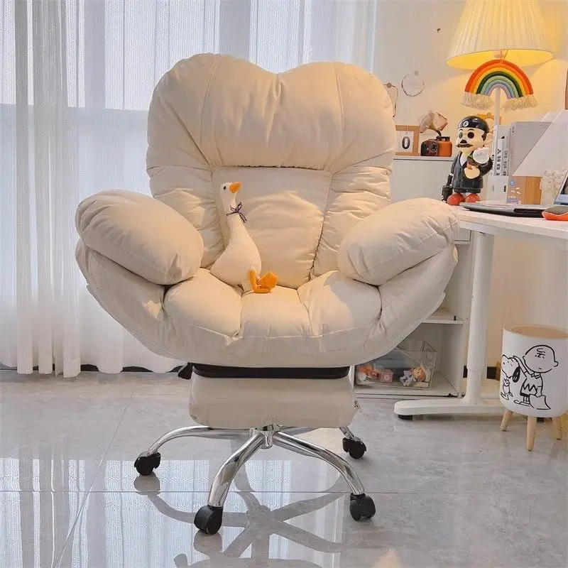 Lazy Silla เกมโซฟาเก้าอี้สํานักงานเก้าอี้ Home Study ห้องนอนเก้าอี้ยกหมุนปรับกว้างเบาะเท้า