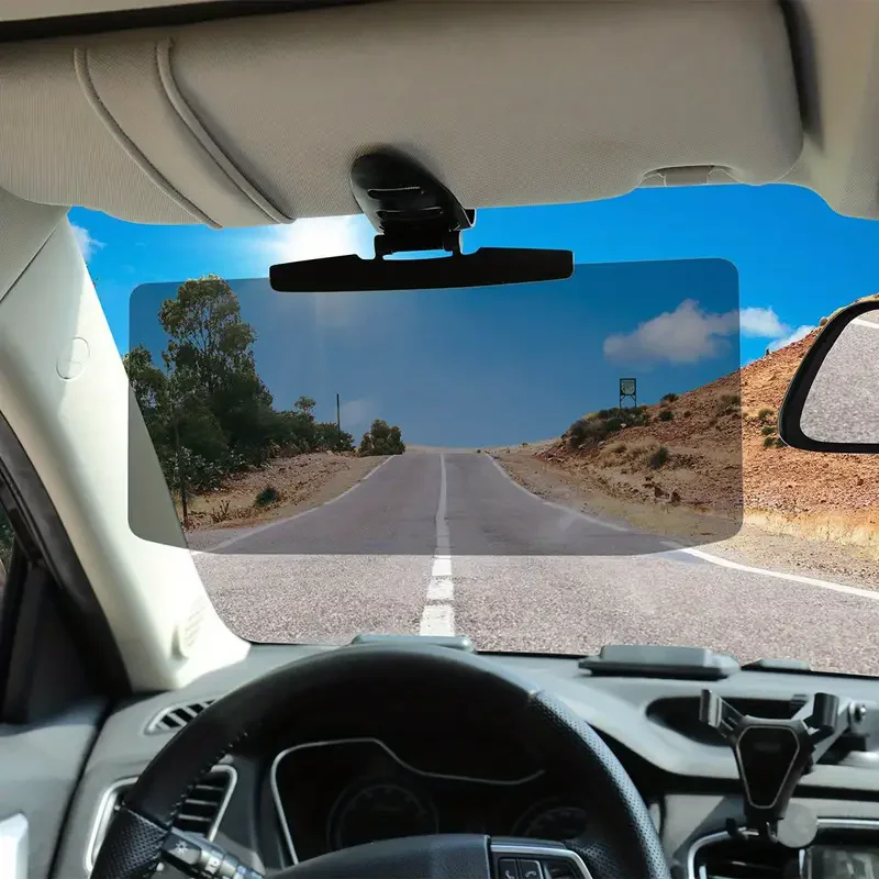 Un espejo antideslumbrante montado en el coche, sombrilla para vehículo con luz fuerte anti UV