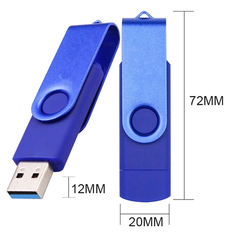 TYPE-C USB3.0 Lecteur Flash 128GB Porte-clés Pen Drive Clé USB Haute Vitesse Pendrive pour Téléphone Mobile 64GB