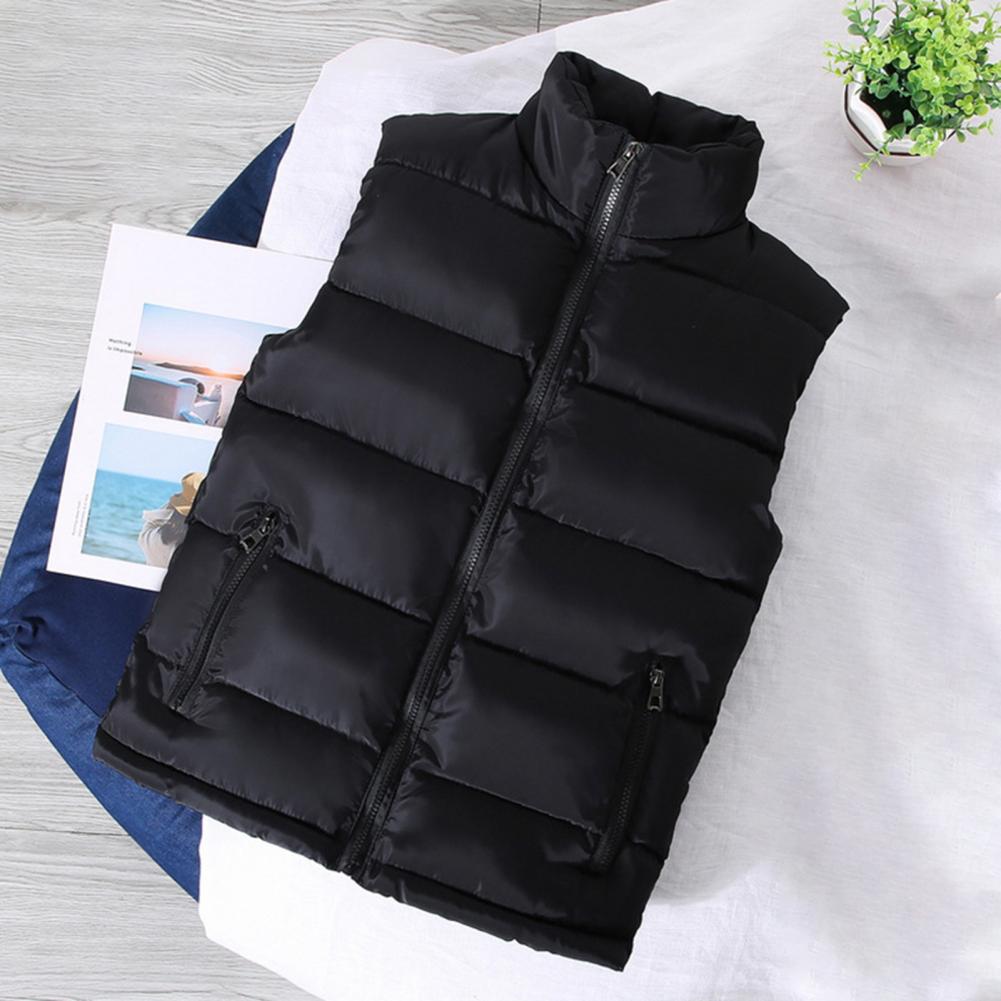 Chaleco de moda para hombre, chaleco resistente al desgaste, chaleco ajustado lavable de Color sólido con cremallera