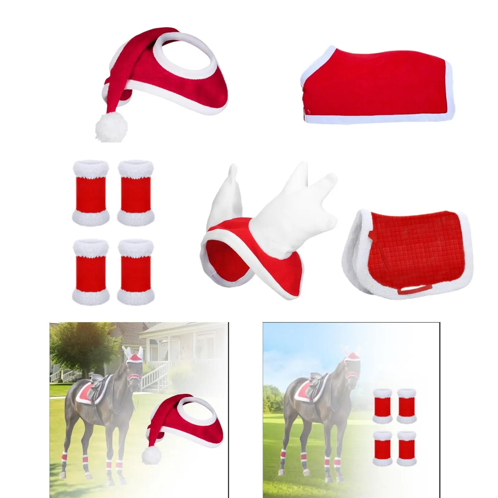 Pferd Party Hut Weihnachten Pferd Hut Urlaub Kappe Reiten Rennen Reit Ausrüstung Pferd Weihnachten Hut Pferd Santa Hut für Weihnachten