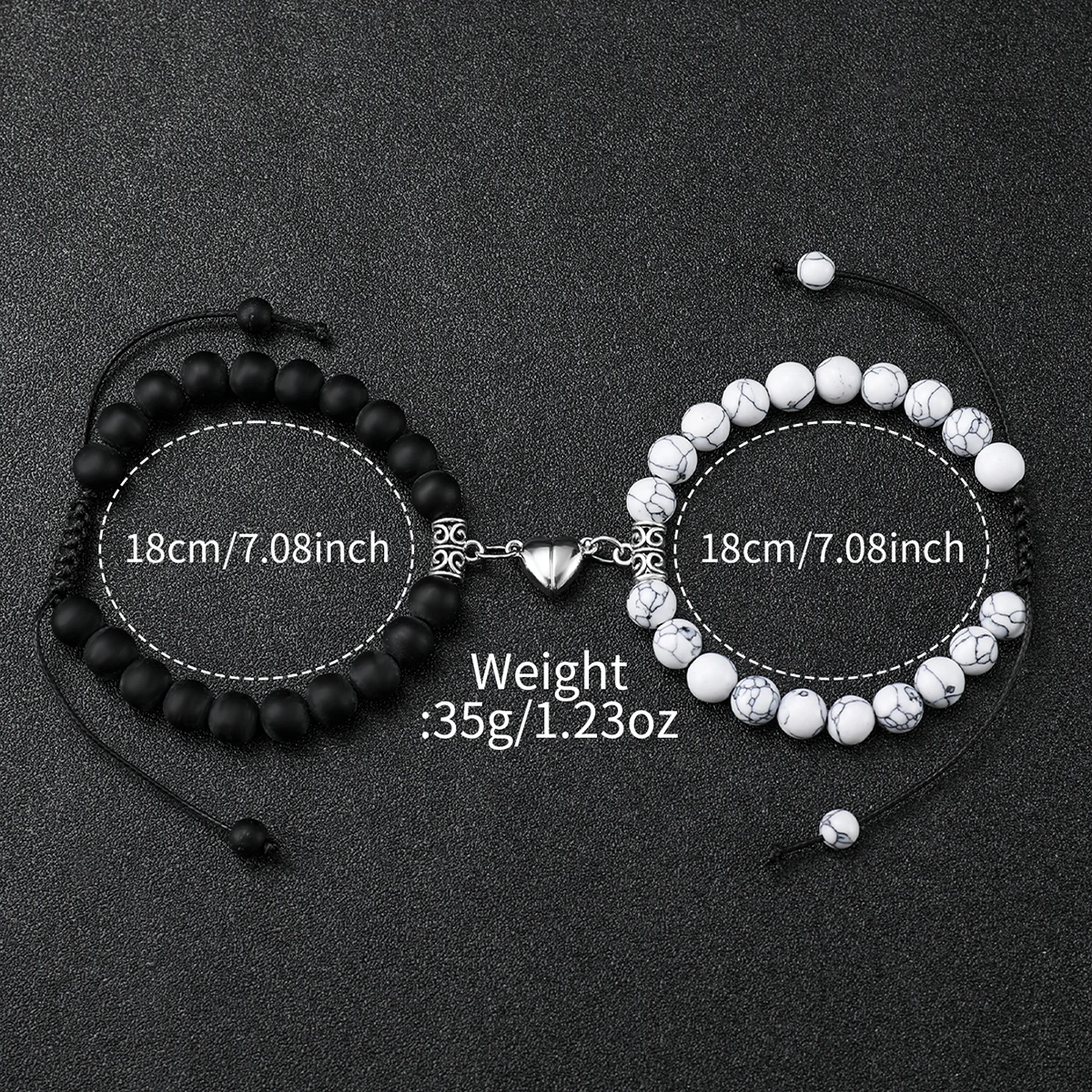 4 pçs/set Moda Casal Silicone Relógio de Quartzo com Amante Beads Pulseira