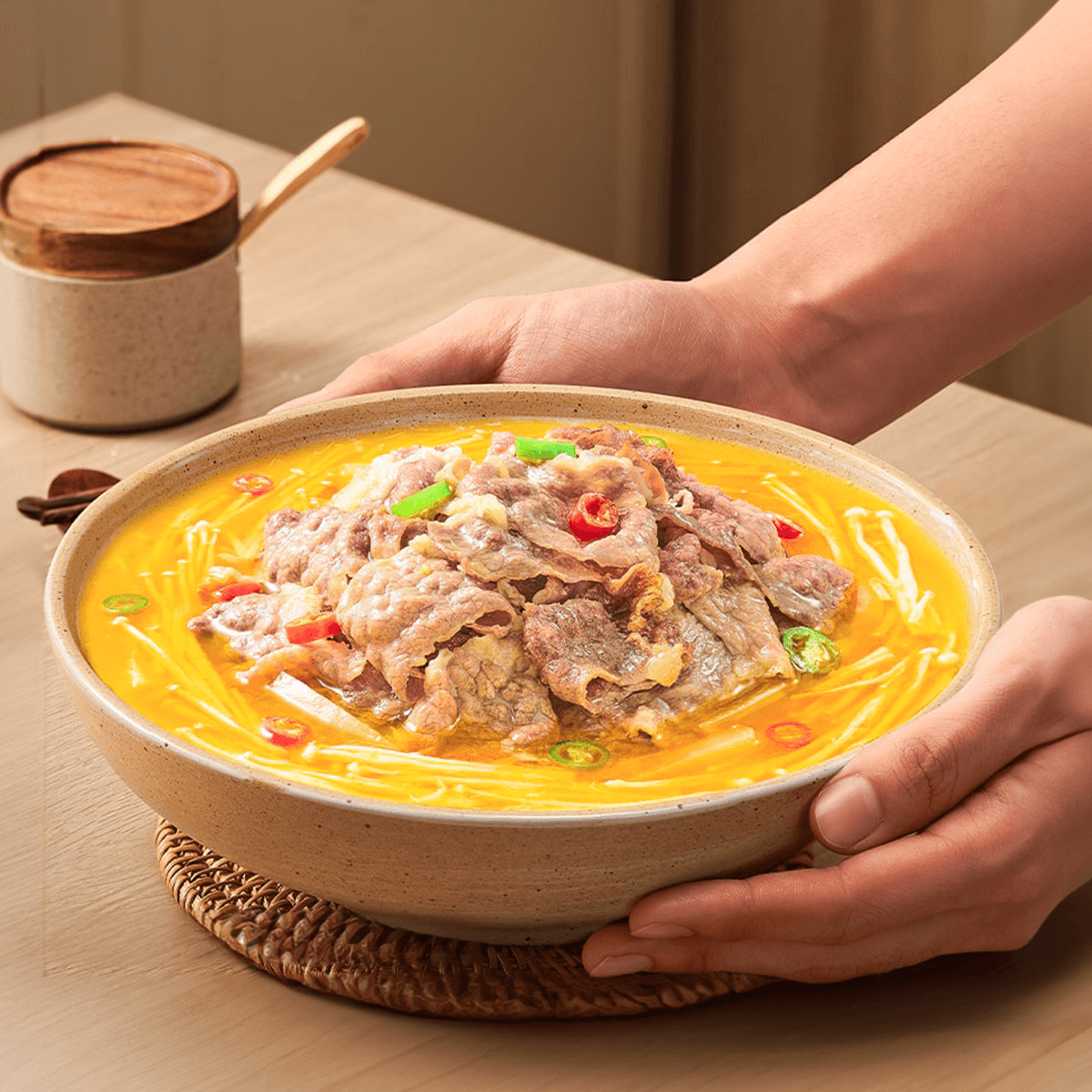 [8Packs] TASTE MATTERS Hot & Sour Beef Soup Seasoning,Hot Pot Base- Low-Fat, 1.76oz*8Packs